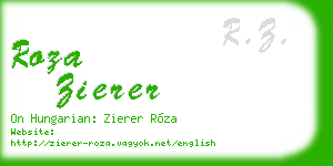 roza zierer business card